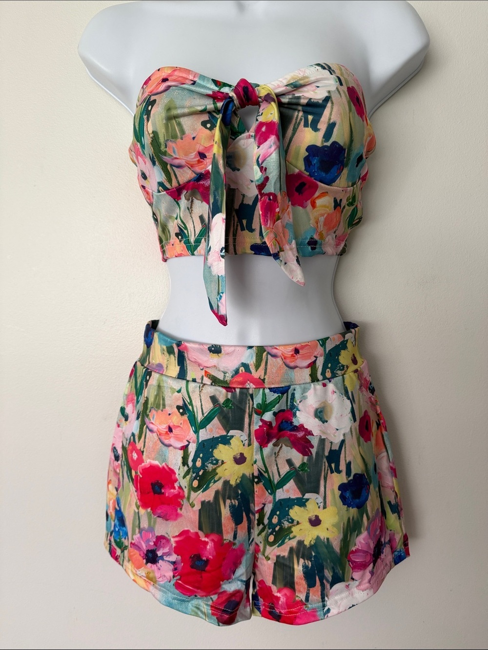 SHEIN Floral High-Waist Women’s Shorts - Multicolor Floral